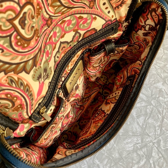 VTG Maxx New York Navy Blue Suede Crossbody + Coin Purse - Picture 8 of 9